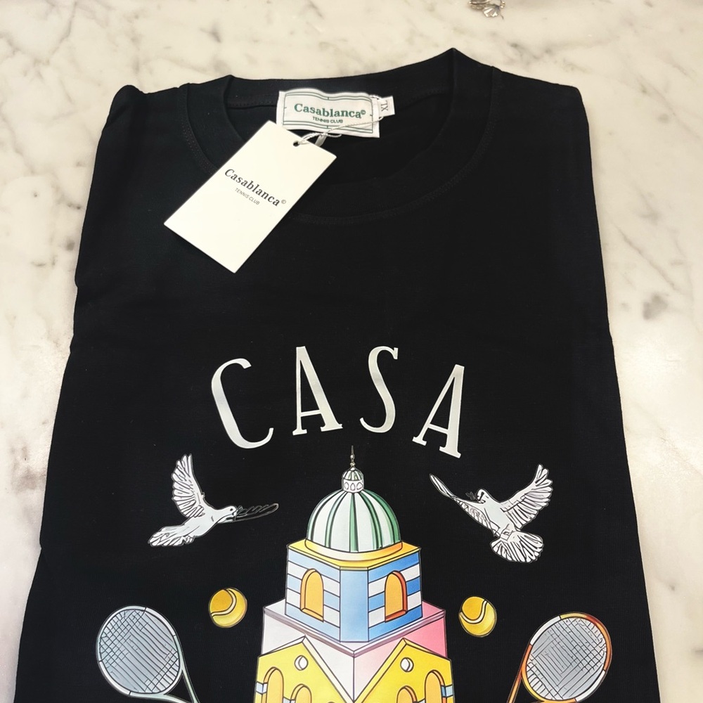 Casablanca Black Graphic Tee - Short Sleeve